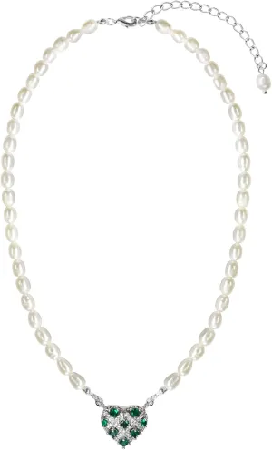 Pearl Necklaces for Women-Real Pearls - Pearl Necklace with Pendant- Dainty 14K Gold/Silver Plated White Pearl Choker & Handmade 6MM Freshwater Pearl Necklace-Elegant Wedding Jewelry Gift