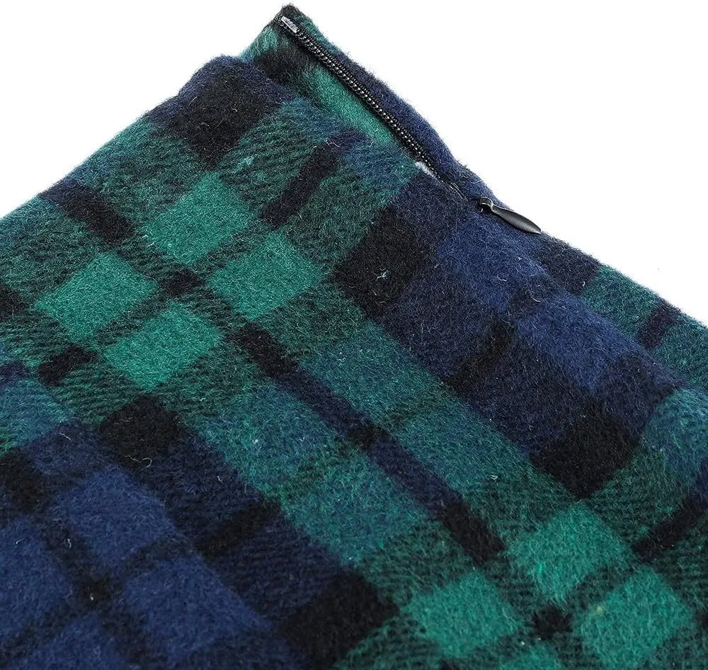 Plaid Mini Skirt for Women High Waist A Line Bodycon Pencil Fall Skirts Comfy Wool Mini Skirts Sexy Plaid Skirt