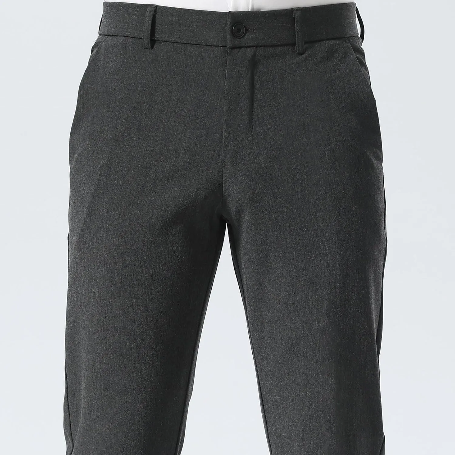 Plaid&Plain Mens Slim Fit Dress Pants Stretch Dress Pants