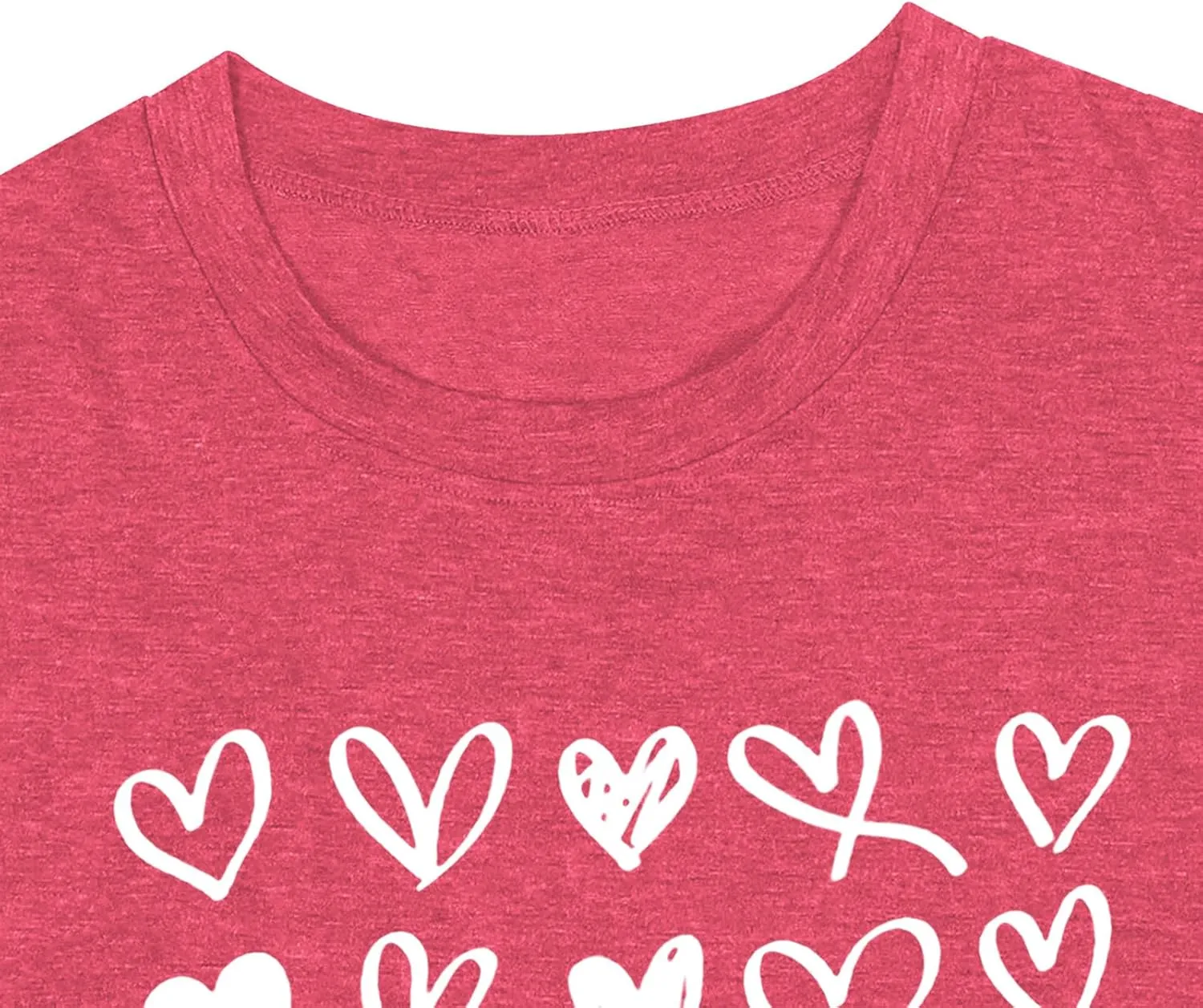 Plus Size Valentines Shirts for Women Heart Print Graphic Tees Teacher Valentine Shirt Casual Tops