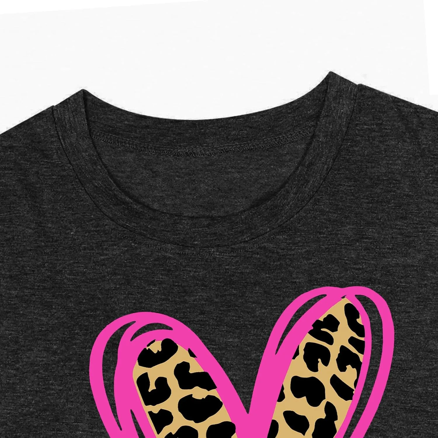 Plus Size Valentines Shirts for Women Heart Print Graphic Tees Teacher Valentine Shirt Casual Tops