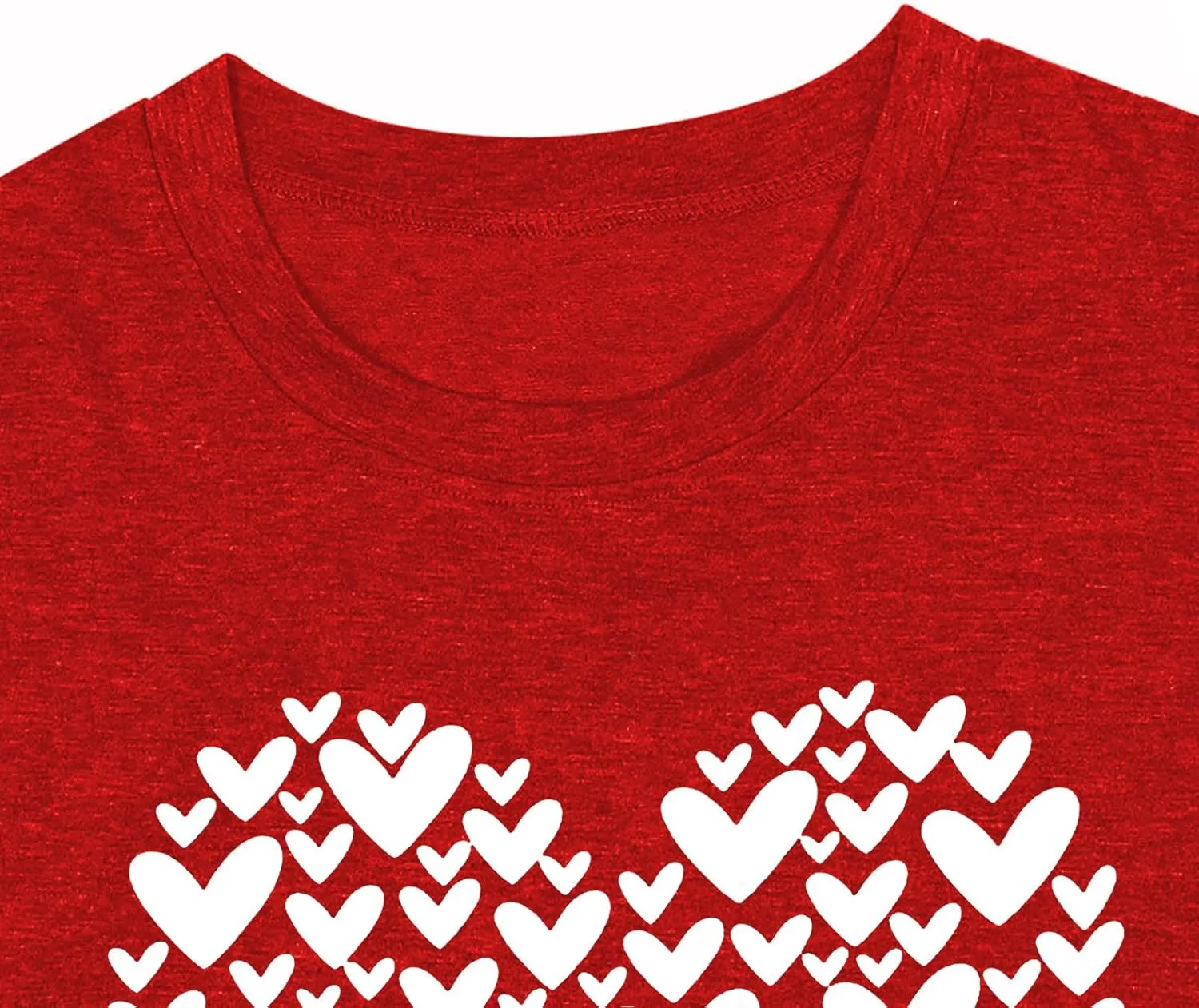 Plus Size Valentines Shirts for Women Heart Print Graphic Tees Teacher Valentine Shirt Casual Tops