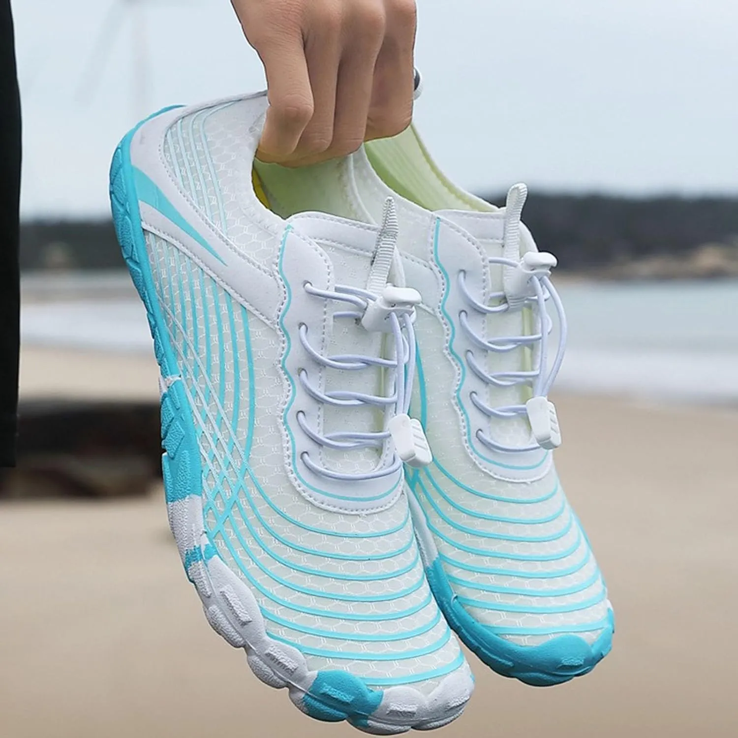 Quick Drying Water Shoes for Women Men Non Slip Barefoot Hiking Shoes Breathable Lightweight Summer Beach Wading Aqua Socks Shoe Boating Fishing Diving Surfing Indoor Yoga Aerobics Footwear Women Men