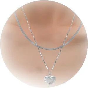 Roe Dolph Layered Pendant Necklace for Women Multi-layer Gold Silver Coin Geometric Chain Choker Necklace Dainty Chunky Link Chain Choker Necklaces for Women Trendy Jewelry Birthday Gifts