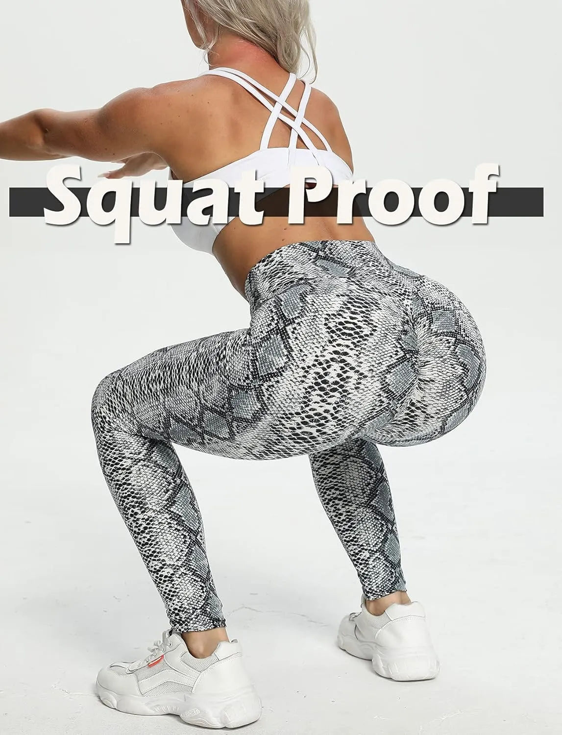 SEASUM Women Scrunch Butt Leggings High Waisted Ruched Yoga Pants Workout Butt Lifting