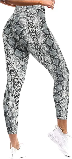 SEASUM Women Scrunch Butt Leggings High Waisted Ruched Yoga Pants Workout Butt Lifting