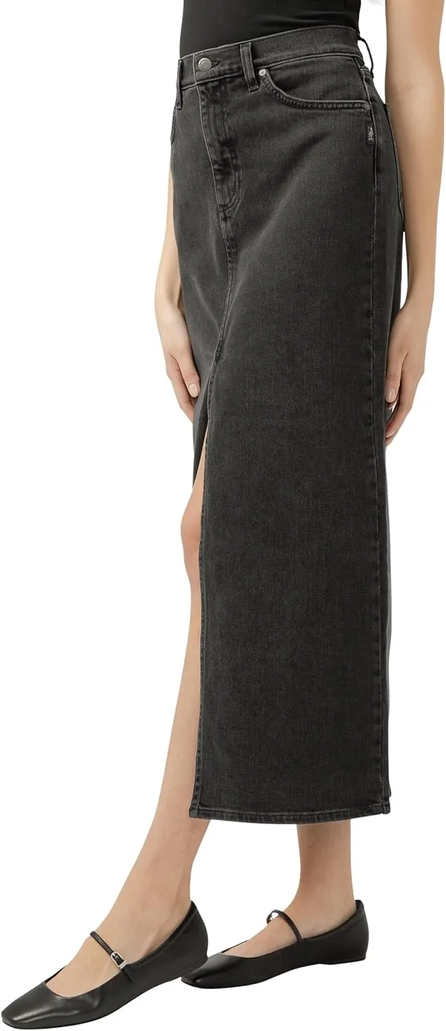 Silver Jeans Co. Women's Front-Slit Jean Skirt