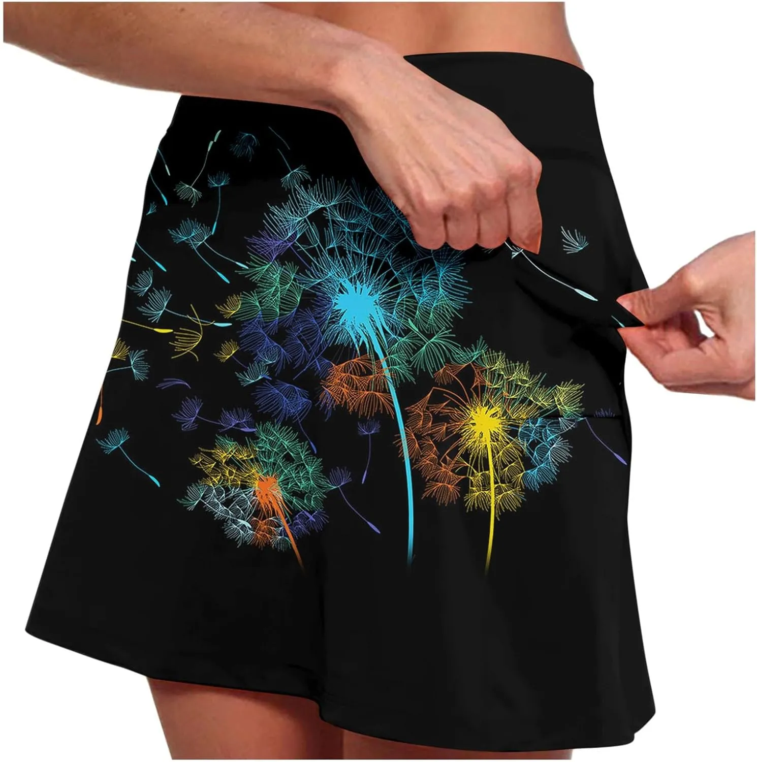 Skorts for Women Dressy Casual Summer High Waist Plus Size Skirt with Shorts Athletic Tummy Control Tennis Skirts Yoga Skort