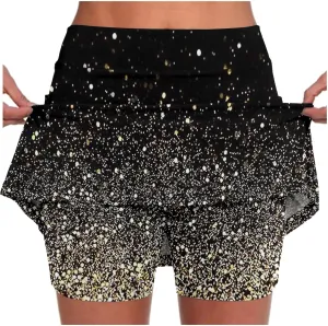 Skorts for Women Dressy Casual Summer High Waist Plus Size Skirts with Shorts Athletic Tummy Control Tennis Skirt Yoga Skort