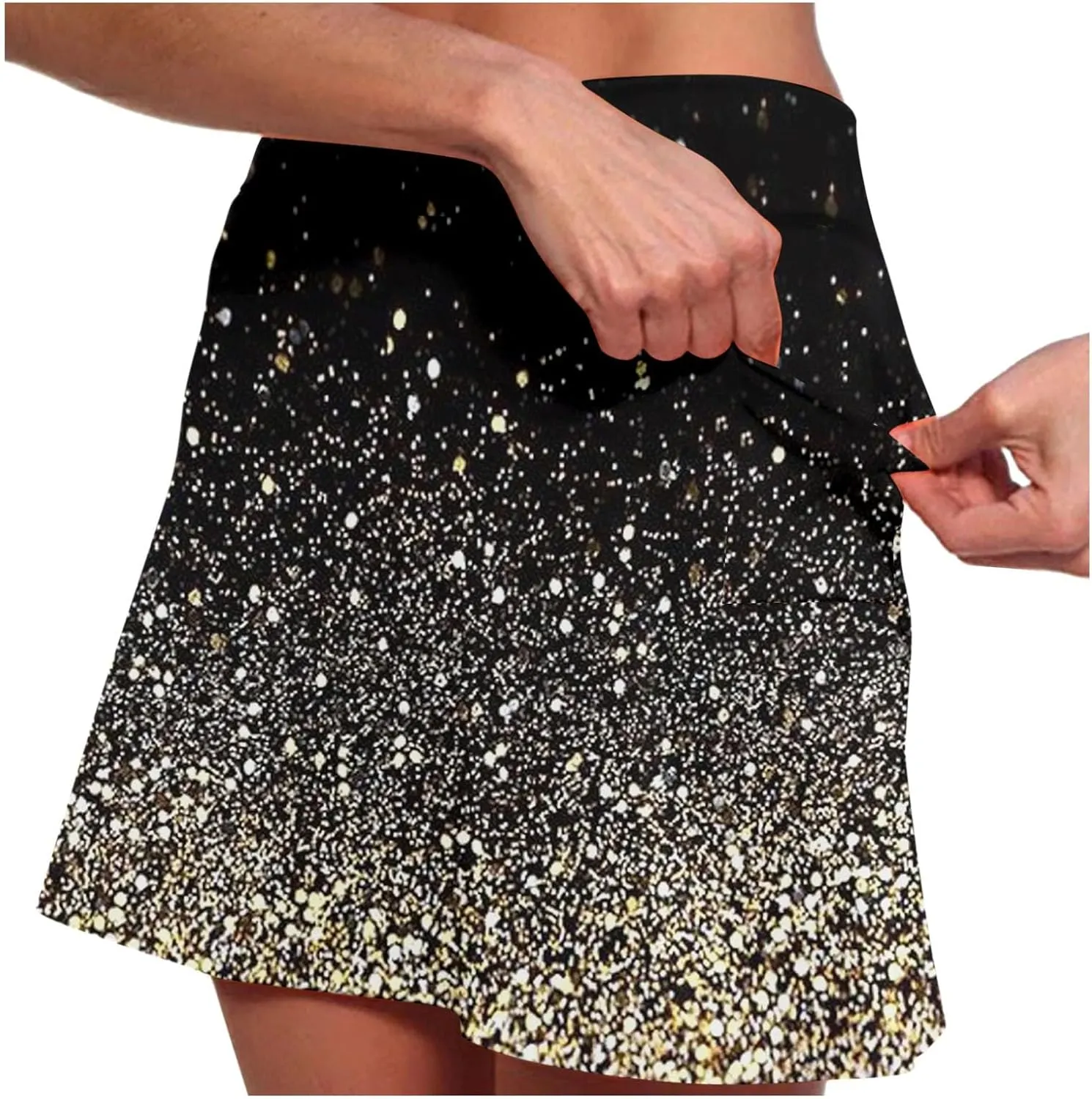 Skorts for Women Dressy Casual Summer High Waist Plus Size Skirts with Shorts Athletic Tummy Control Tennis Skirt Yoga Skort