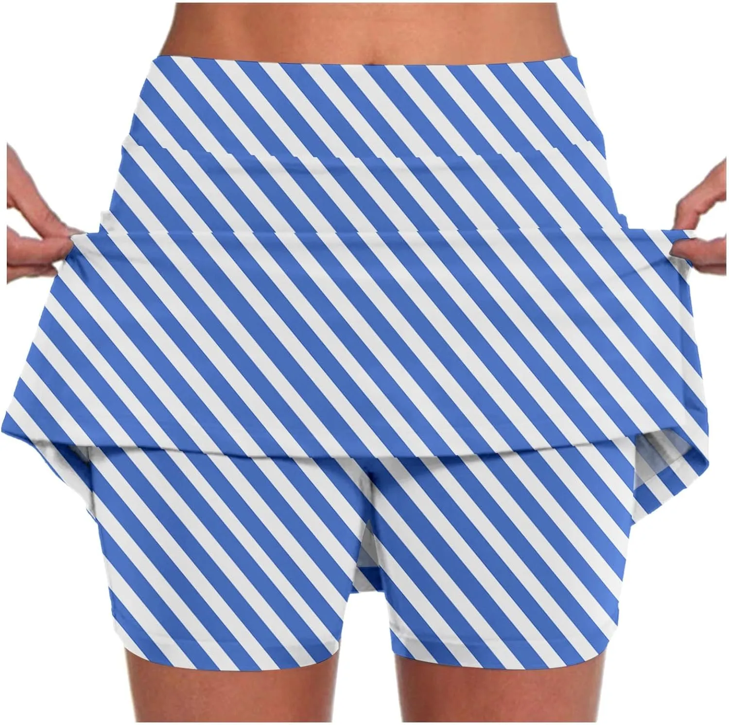 Skorts for Women Dressy Casual Summer Plus Size High Waist Skirts with Shorts Athletic Tummy Control Tennis Skirt Yoga Skort