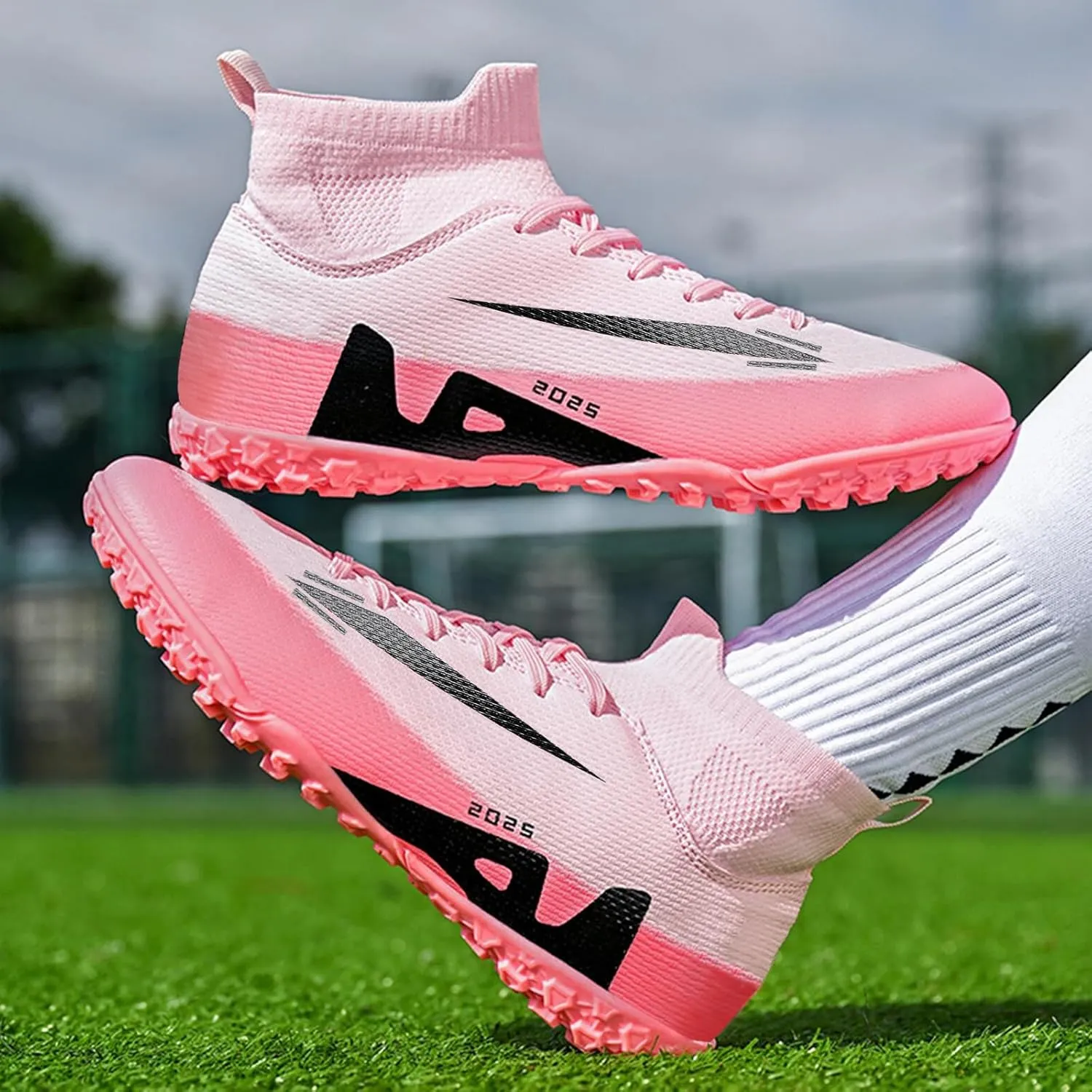 Soccer Cleats for Kids Turf Soccer Shoes Indoor Boys Girls Football Shoes Youth TF AG Artificial Ground Trainning Athletic Sneakers Outdoor