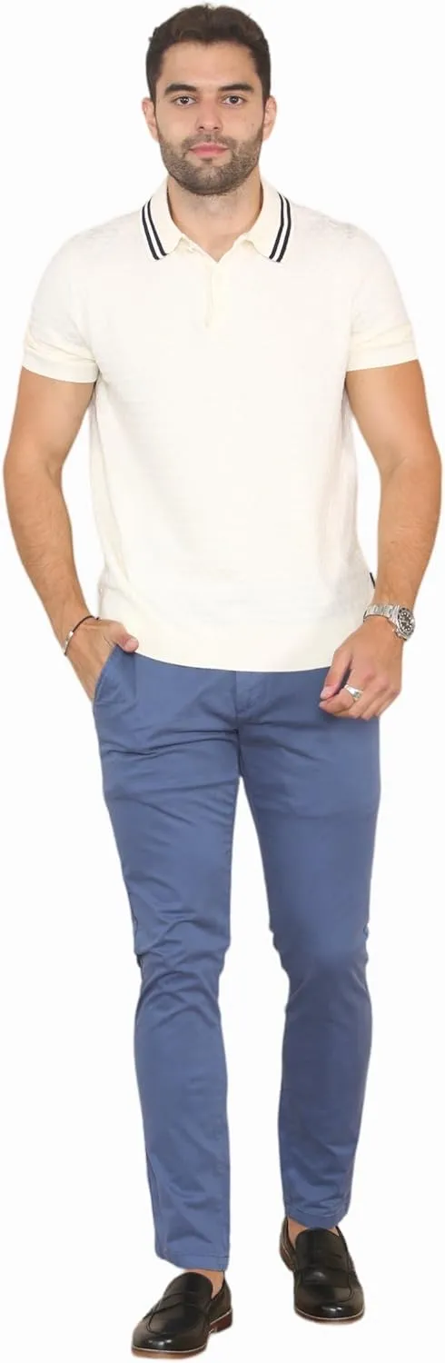 Soroor Slim Fit Chinos Pants Men - Stylish Mens Chinos Pants, Smart Casual Mens Khaki Pants | Stretch Twill Cotton Men Chino