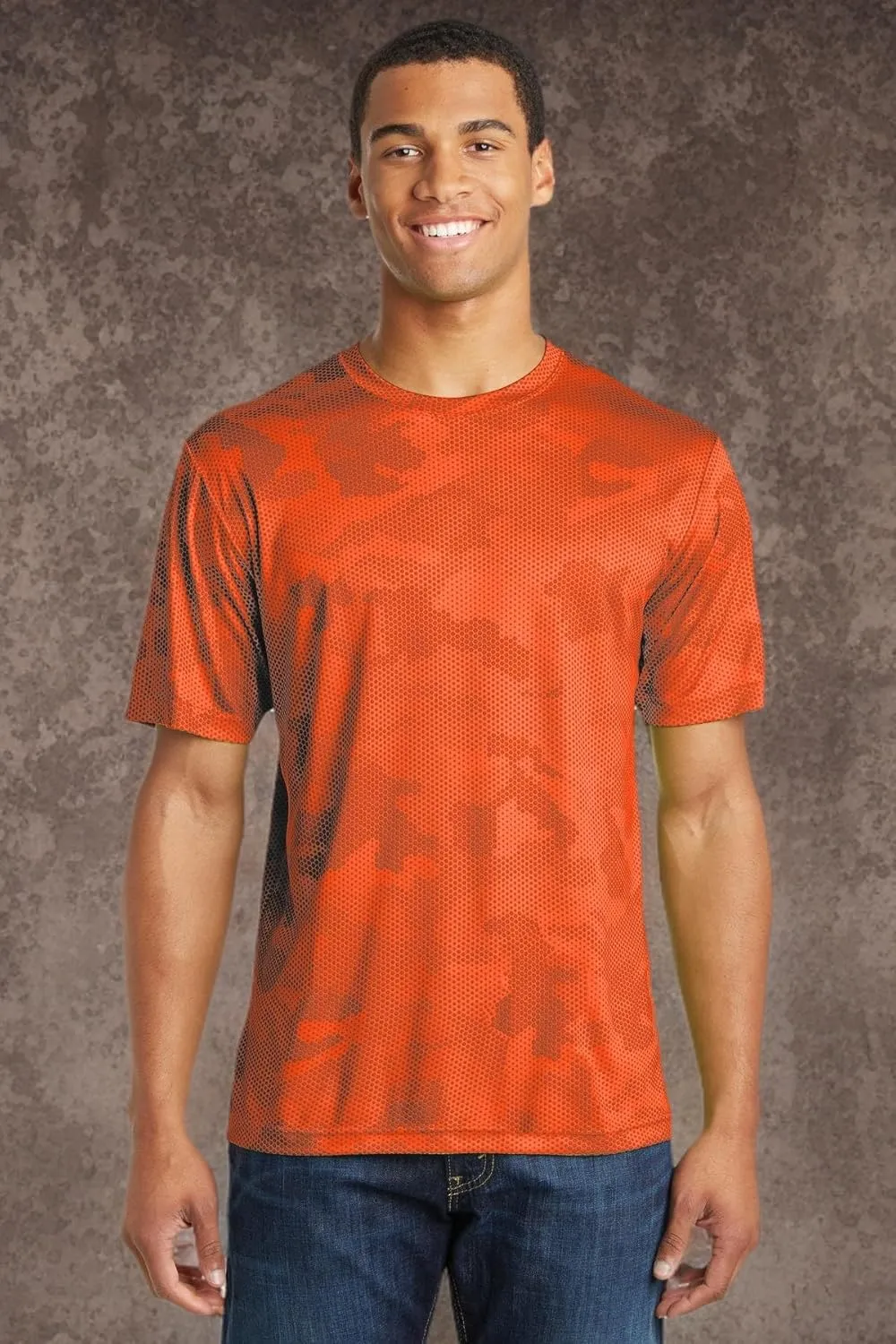Sport Tek Men's Moisture Wicking CamoHex Tee Shirt
