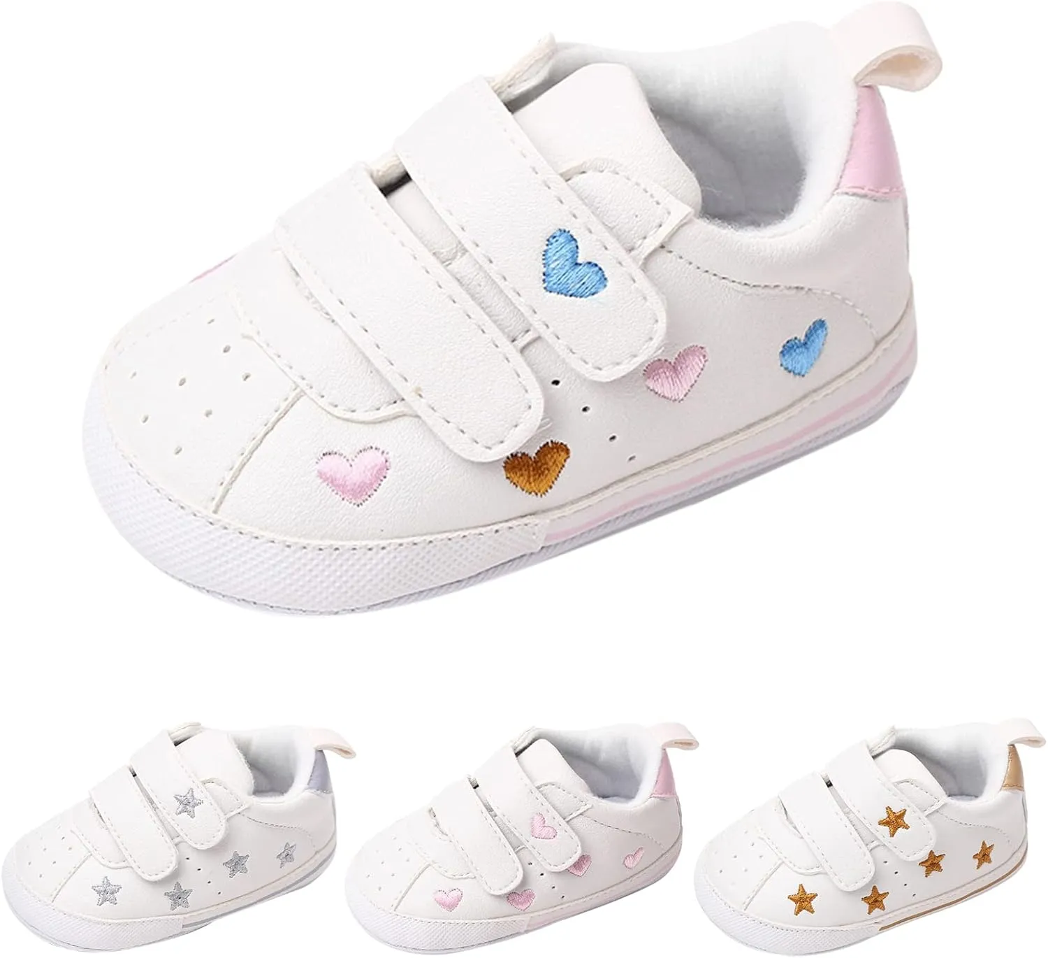 Spring and Summer Children Infant Infant Shoes Boys and Girls Sports Shoes Flat Bottom Light Double Strap Hook Loop Comfortable Infant Boys Size 9 Shoes