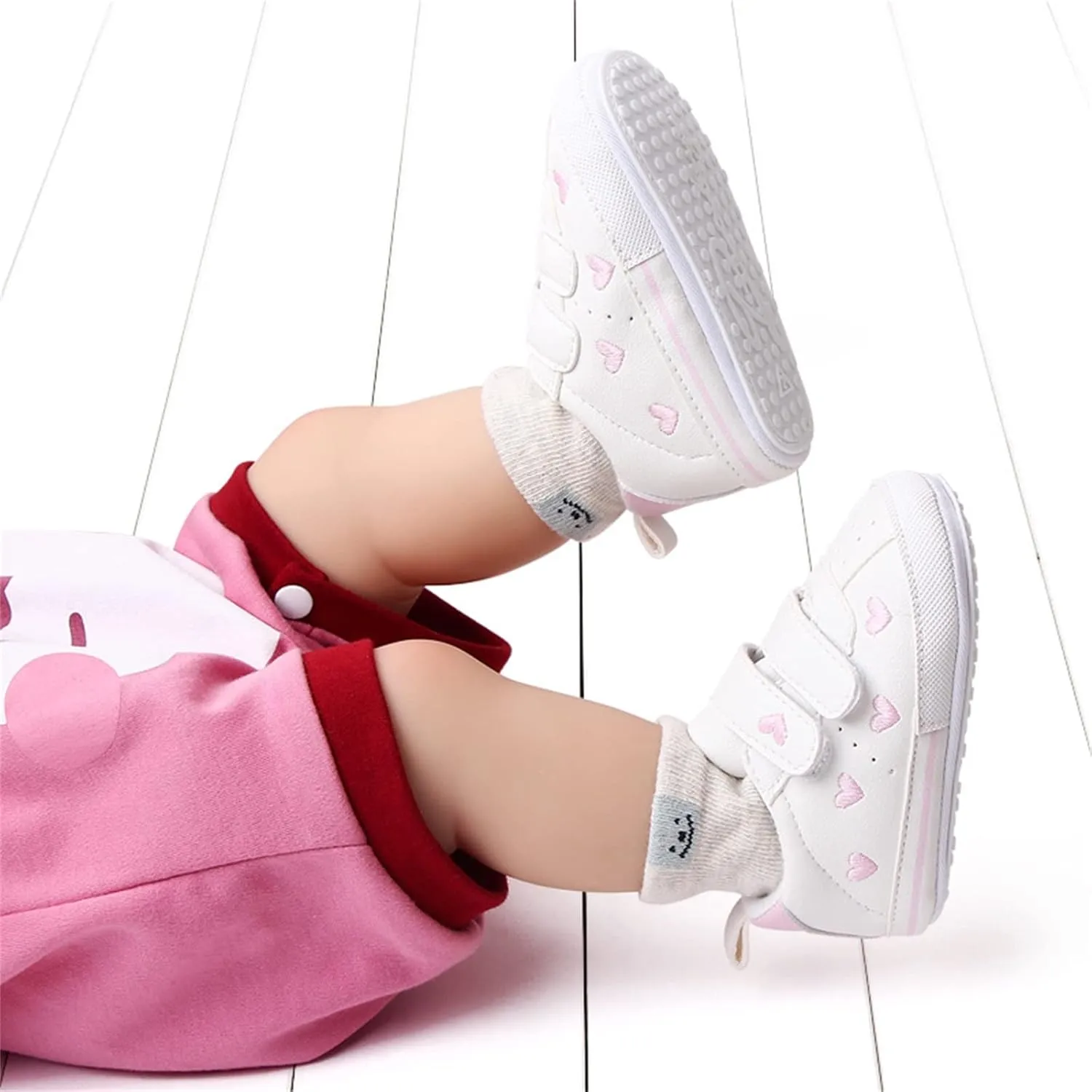 Spring and Summer Children Infant Infant Shoes Boys and Girls Sports Shoes Flat Bottom Light Double Strap Hook Loop Comfortable Infant Boys Size 9 Shoes