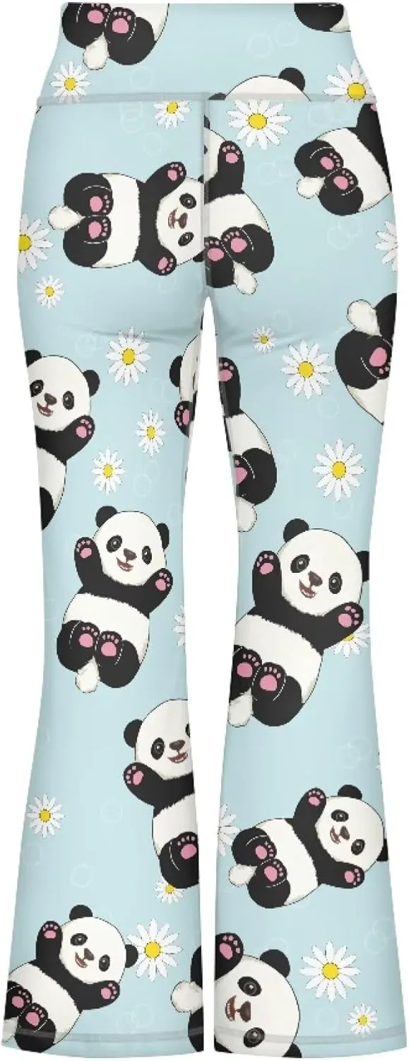 Summer Casual Soft Flare Leggings Yoga Pants for Girls Comfy Stretchy Bell Bottom Trousers Kids Relax Daily Wear
