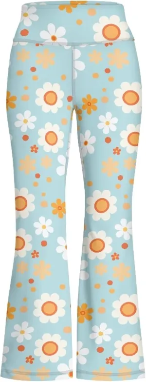 Summer Casual Soft Flare Leggings Yoga Pants for Girls Comfy Stretchy Bell Bottom Trousers Kids Relax Daily Wear