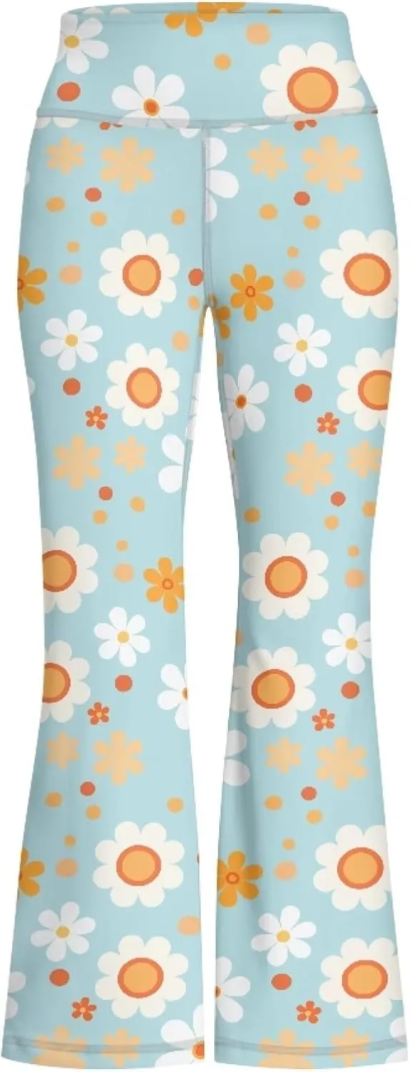 Summer Casual Soft Flare Leggings Yoga Pants for Girls Comfy Stretchy Bell Bottom Trousers Kids Relax Daily Wear