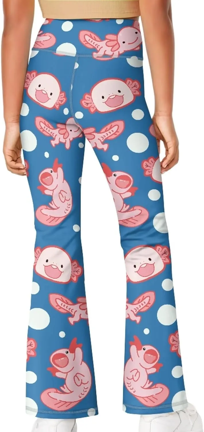 Summer Casual Soft Flare Leggings Yoga Pants for Girls Comfy Stretchy Bell Bottom Trousers Kids Relax Daily Wear