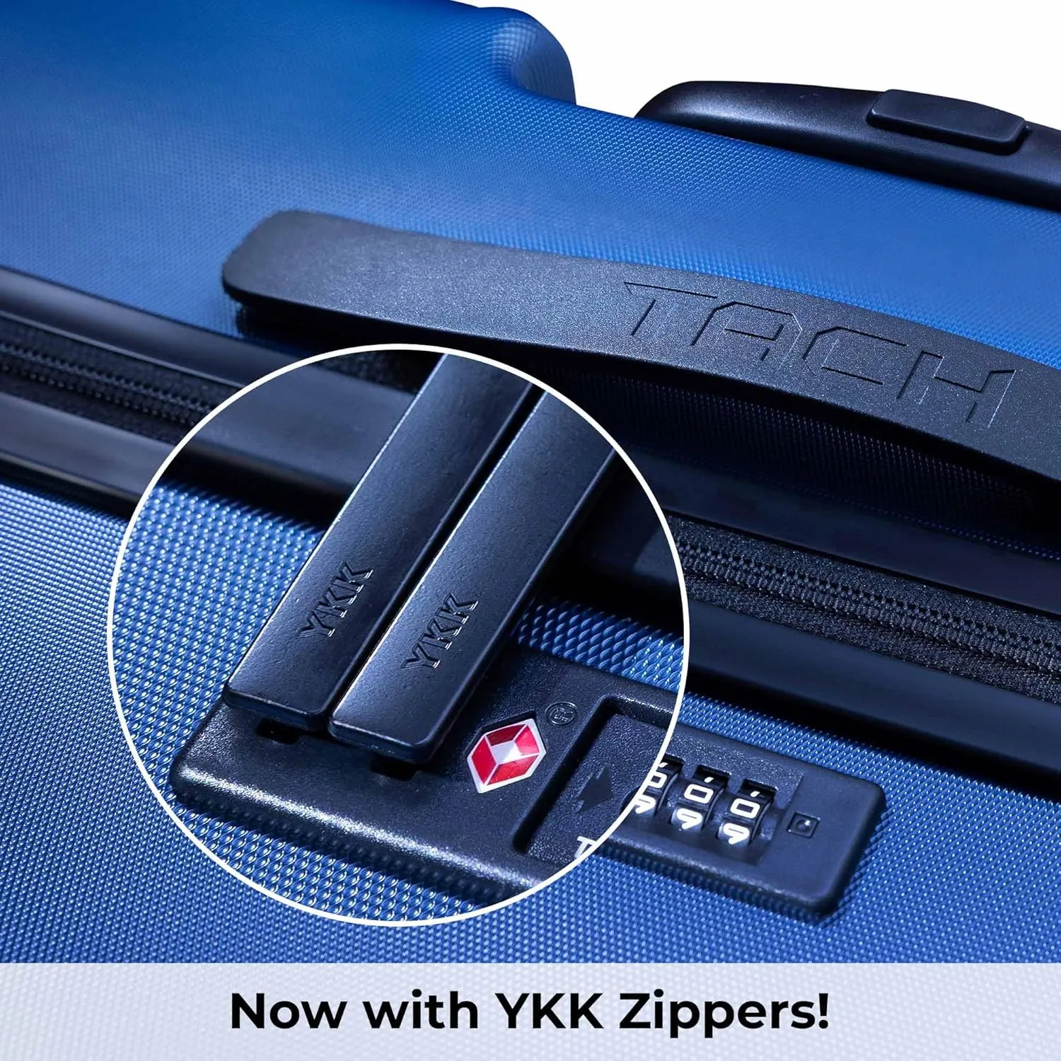 Tach V3.1 Hard Shell Carry On Luggage 20 inch | Carry on Luggage with Spinner Wheels & Patented Built-In Connecting System | One Piece Rolling Suitcase Links 9 Bags At Once (Midn Blue)