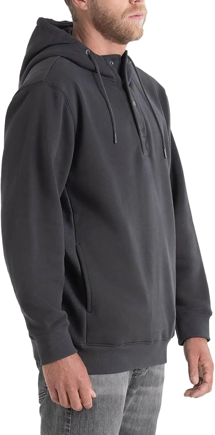 Thorogood Men's Quarter Snap Hoodie, Heavyweight Pullover Workwear Sweatshirt