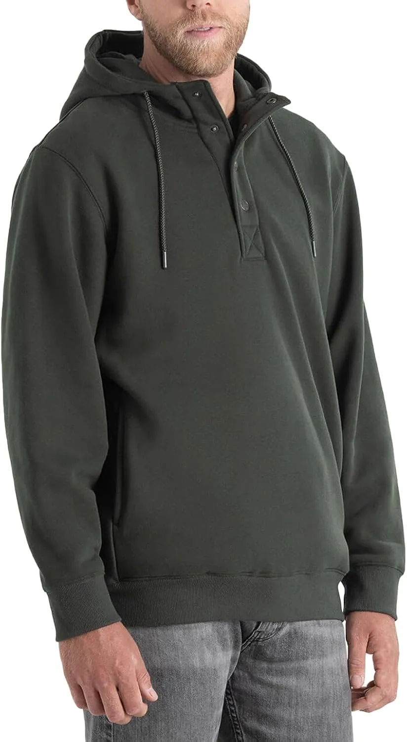 Thorogood Men's Quarter Snap Hoodie, Heavyweight Pullover Workwear Sweatshirt