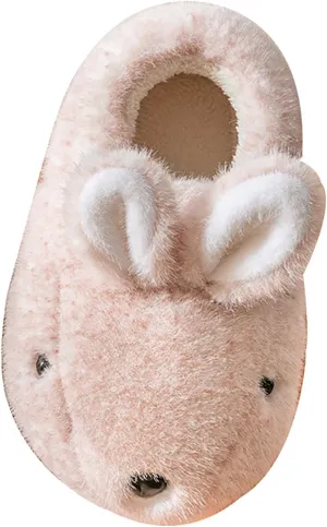 Toddler Boys Girls Bunny House Slippers Indoor Home Shoes Warm Fuzzy Slipper Socks for Baby Winter Shoes Kids Shoes