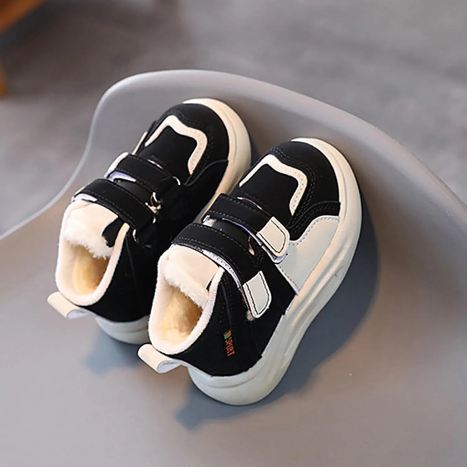 Toddler Kid Boys Girls Lightweight Breathable Sneakers Comfortable Warm Athletic Snow Shoes for Running Walking