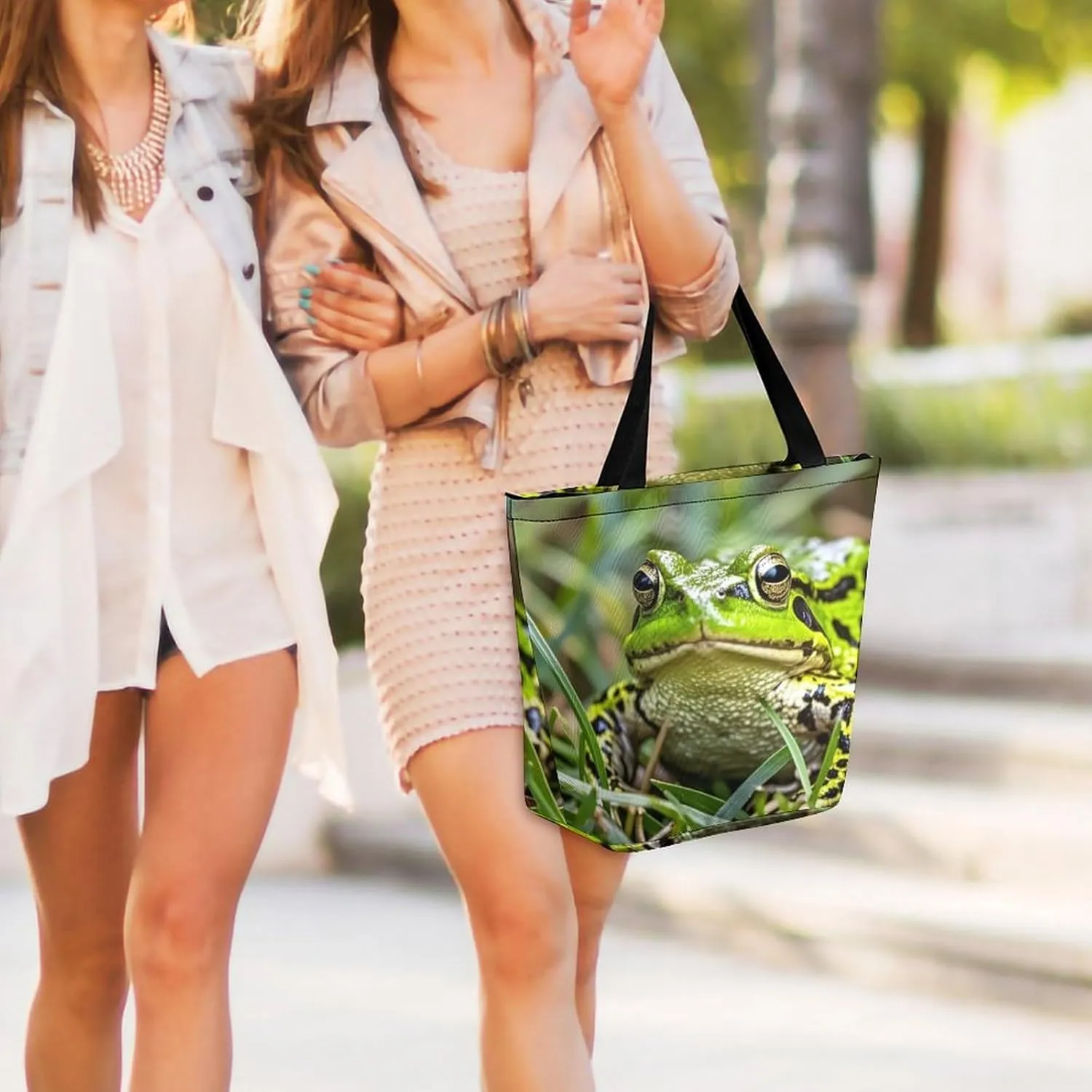 Tote Bag for Women Grocery Bag Flowers Bright Colors Foldable Shopping Bags Reusable Large Tote Bag
