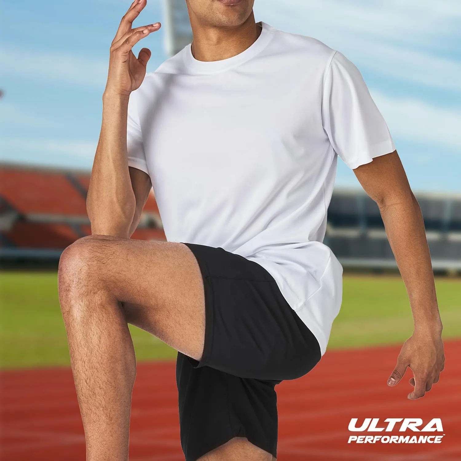 Ultra Performance Mens Dry-Fit Shirts 2 Pack Workout Gym T-Shirts, Athletic Tees for Men, Multipack Training Tops