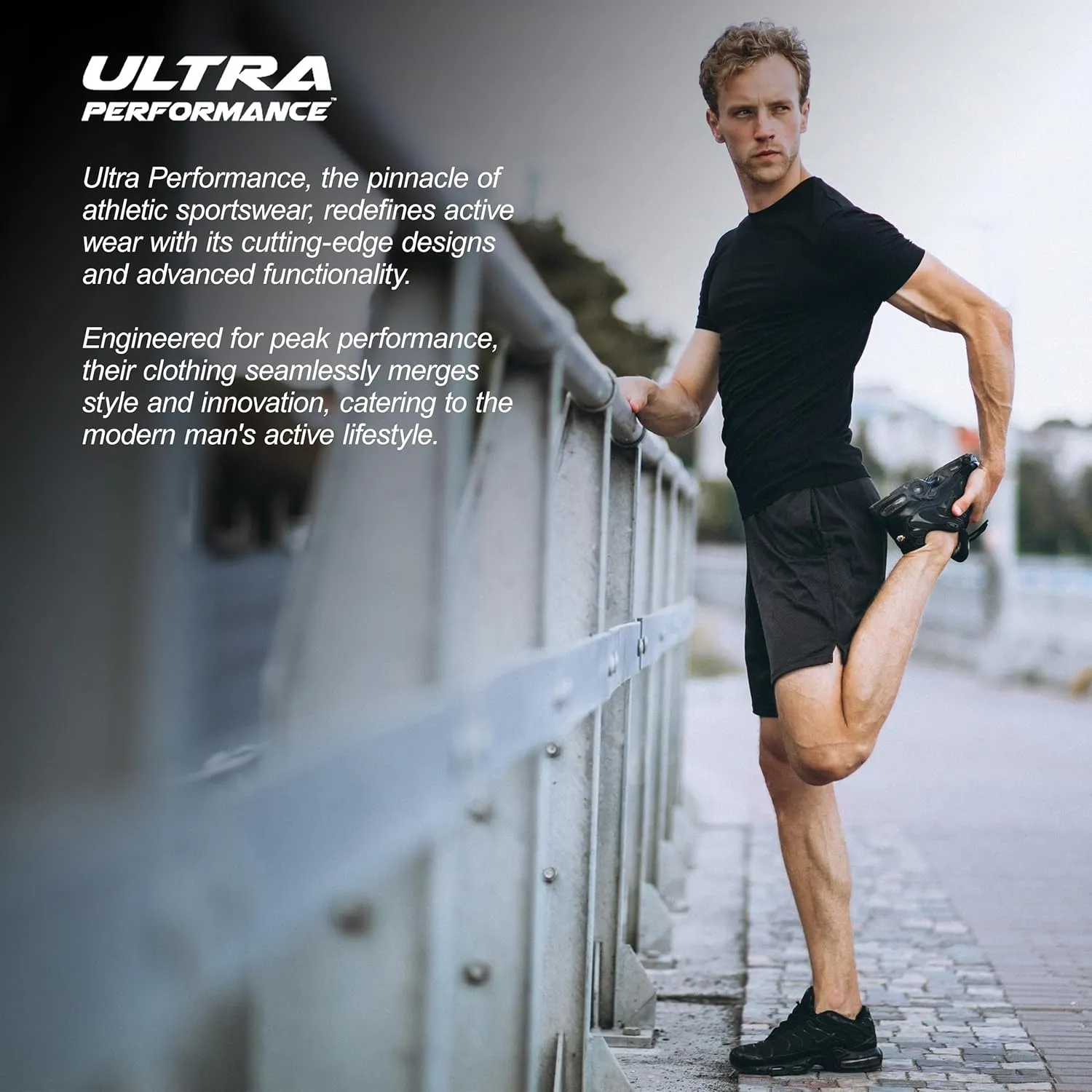 Ultra Performance Mens Dry-Fit Shirts 2 Pack Workout Gym T-Shirts, Athletic Tees for Men, Multipack Training Tops
