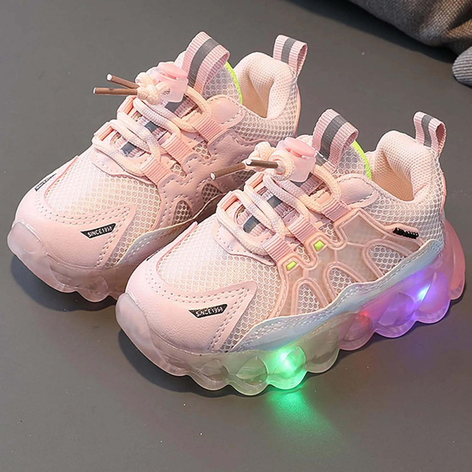 Unisex Baby Light Up Sneaker Boys Girls Toddler Flashing Running Sports Tennis Walking Shoes Kids School Shoes