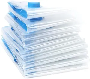 US 22 Pcs Jumbo Vacuum Storage Bag Space Saver Garment Seal Clothes Hand Pump (2 Sets)