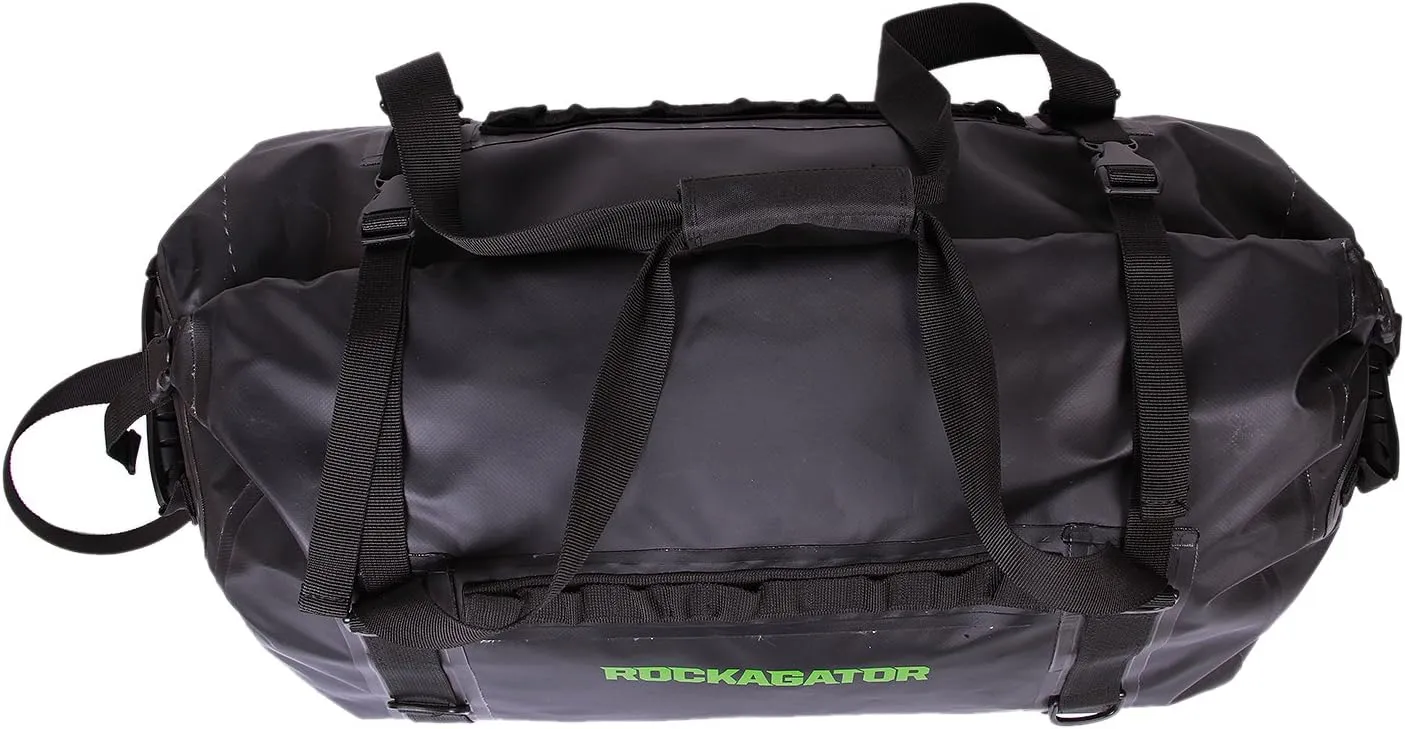 Waterproof Duffle Bag for Travel and Camping with Roll-Top Closure, Durable, All-Weather, and Versatile Dry Bag - Rockagator Mammoth Series (90 Liter, Black)