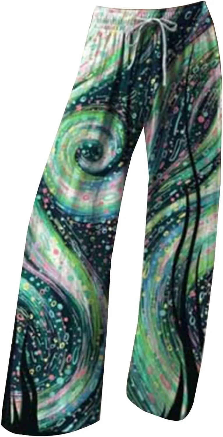 Wide Leg Pants for Women Womens Cotton Casual Loose Pants Comfy Work Pants with Pockets High Waisted Palazzo Pants