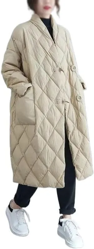 Winter Women Long Jacket Warm Down Cotton Coat Loose Parkas Padded Female Outerwear