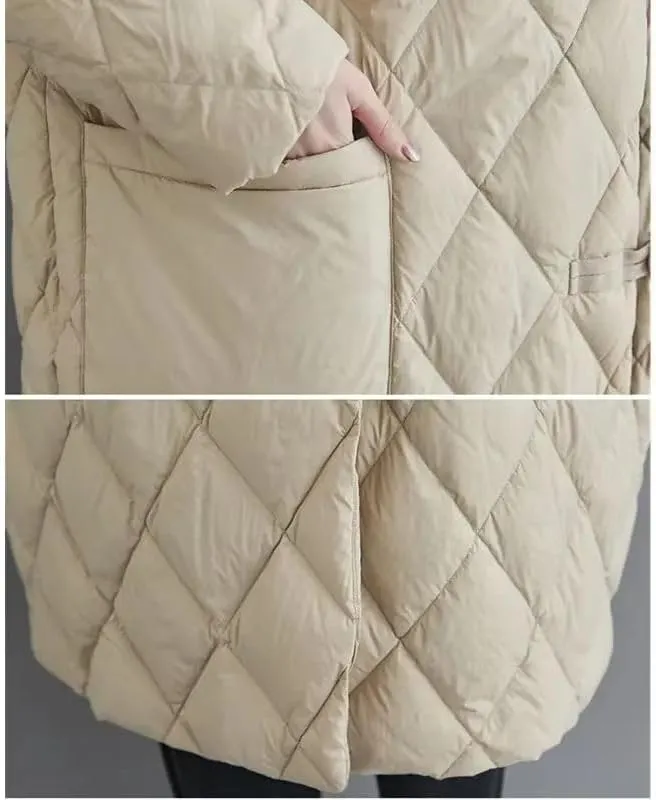 Winter Women Long Jacket Warm Down Cotton Coat Loose Parkas Padded Female Outerwear