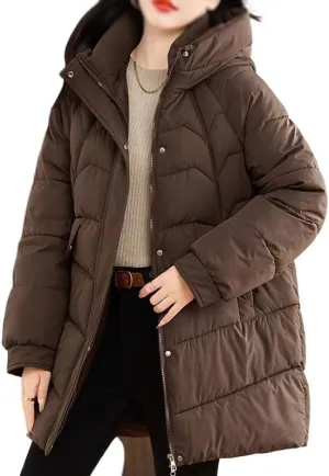 Winter Women Parka Hooded Jackets Thicken Warm Cotton-padded Puffer Coats Long Parkas Clothes Loose Outerwear