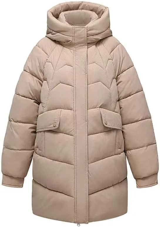 Winter Women Parka Hooded Jackets Thicken Warm Cotton-padded Puffer Coats Long Parkas Clothes Loose Outerwear
