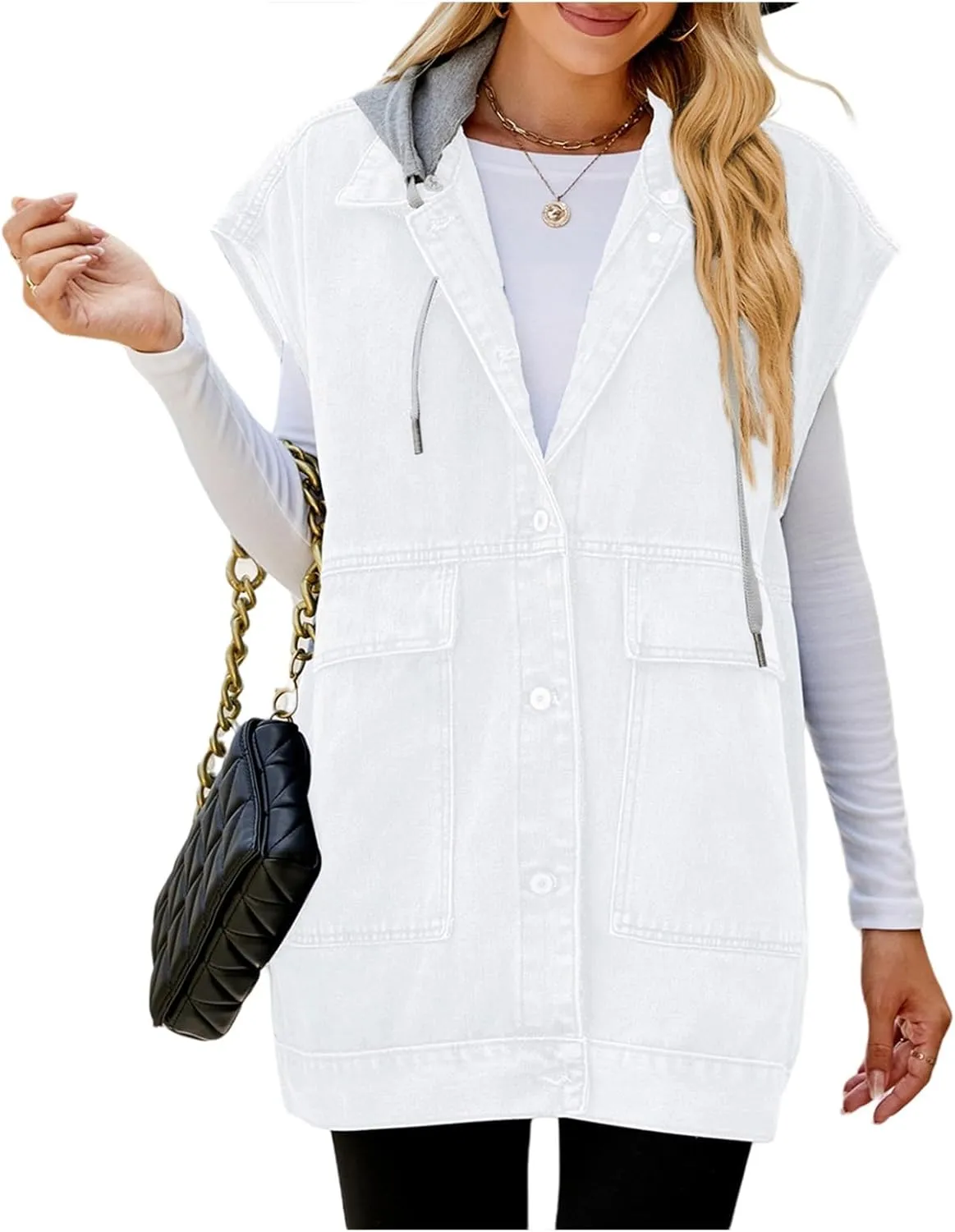 Women Denim Shirt Collared Jean Shirts Long Sleeve Button Down Blouses with Pockets Classic Basic Solid Blouse Jacket