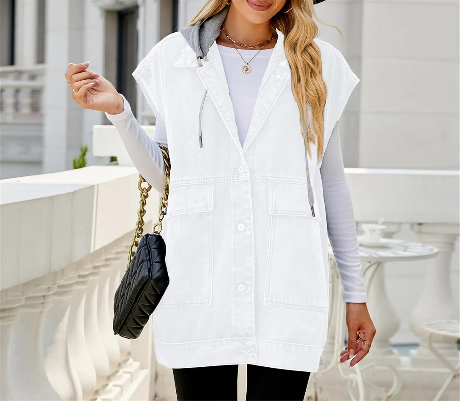 Women Denim Shirt Collared Jean Shirts Long Sleeve Button Down Blouses with Pockets Classic Basic Solid Blouse Jacket