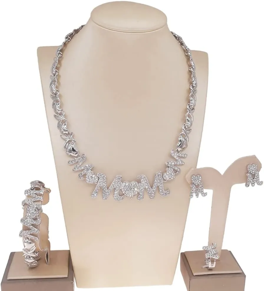Women Jewelry Sets Gold Jewelry XOXO Fashion Bear Necklace Love Bear Earrings Bear and Heart Bracelet Jewelry Gifts Elegant Bridal Accessories Women Party Gifts Shiny Jewelry