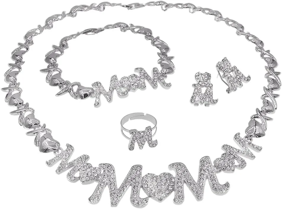 Women Jewelry Sets Gold Jewelry XOXO Fashion Bear Necklace Love Bear Earrings Bear and Heart Bracelet Jewelry Gifts Elegant Bridal Accessories Women Party Gifts Shiny Jewelry