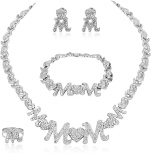 Women Jewelry Sets Gold Jewelry XOXO Fashion Bear Necklace Love Bear Earrings Bear and Heart Bracelet Jewelry Gifts Elegant Bridal Accessories Women Party Gifts Shiny Jewelry