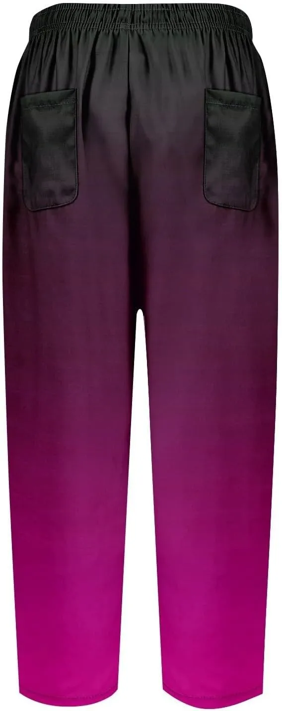 Women Linen Palazzo Pants Cotton Linen Elastic Seven Pants Beach Casual Pants Linen High Waisted Drawstring Lounge Pants