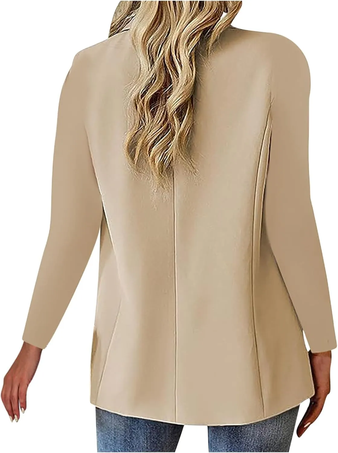 Women's Blazer Casual Business Blazers Long Sleeve Button Down Jacket Office Lapel Suit Coat with Pockets, Small