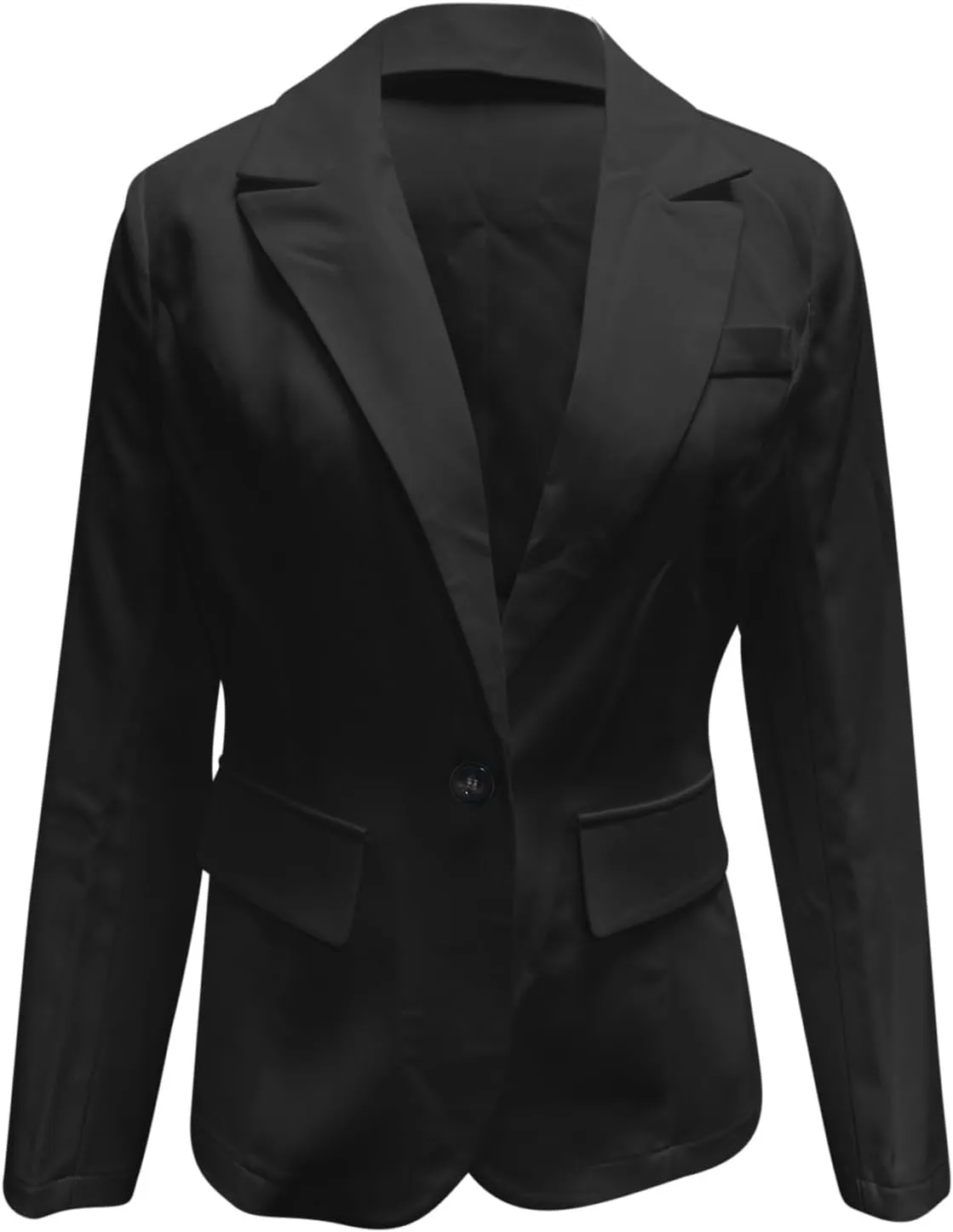 Women's Blazer Casual Business Blazers Long Sleeve Button Down Jacket Office Lapel Suit Coat with Pockets, Small