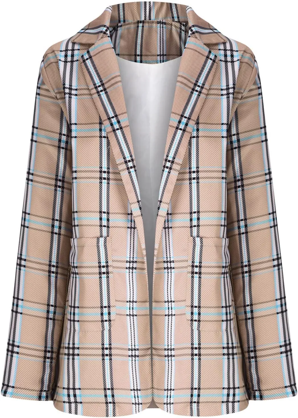 Womens Blazers Blazers Outfits for Women Turtle Neck Work Plaid Cardigan Fall Summer Blazers 2025