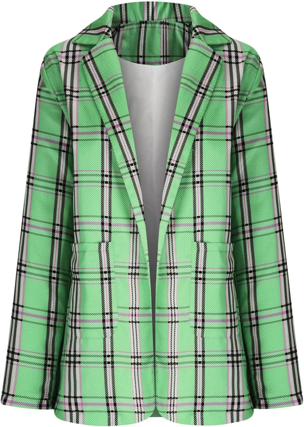 Womens Blazers Blazers Outfits for Women Turtle Neck Work Plaid Cardigan Fall Summer Blazers 2025